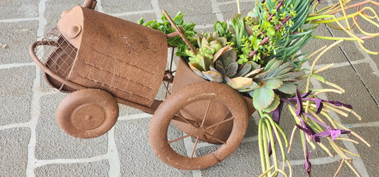Rustic Tractor Succulent Arrangement